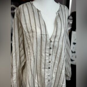 Zara linen blend top size XL NWT.